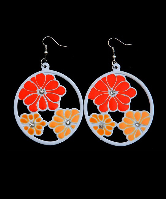 Fiora Flower Disc Earrings - More Colors