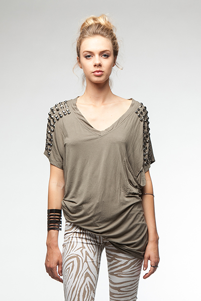 Chain Gang Gorgeous Tee - Olive Chain Gang Gorgeous Tee - Olive