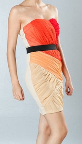 Ark & Co. Letizia Colorblock Strapless Dress - Click Image to Close