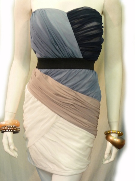 Ark & Co. Letizia Colorblock Strapless Dress