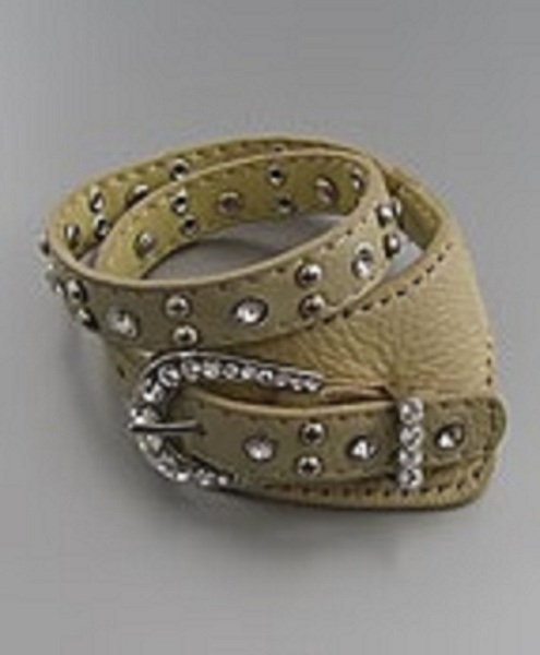 Cintura Western Buckle Leather Wrap Bracelet - More Colors - Click Image to Close