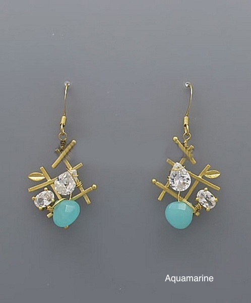 Swarovski Crystal Criss Cross Branch Earrings - More Colors