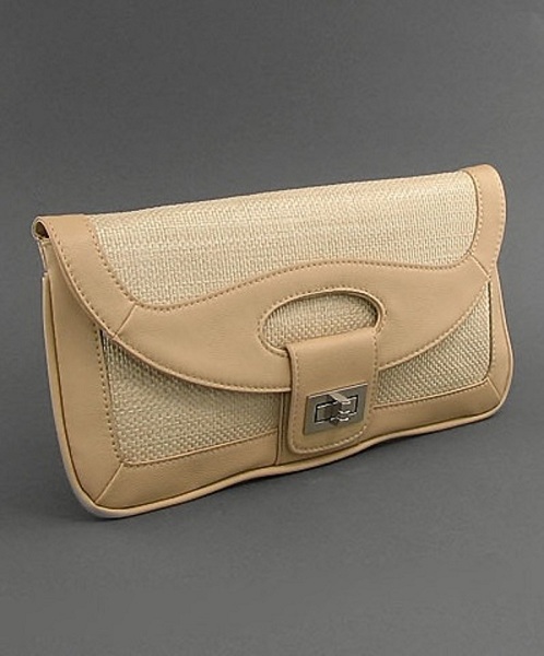 Street Level Woven Straw Envelope Clutch - More Colors - Click Image to Close