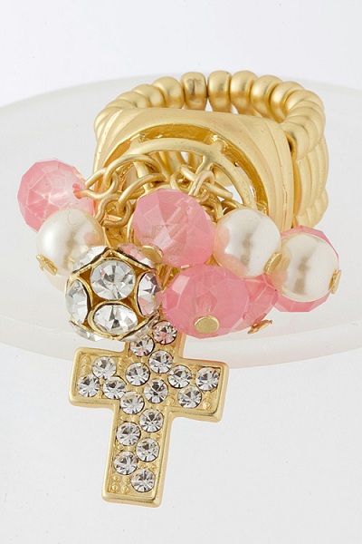 Cross Cluster Stretch Ring - More Colors - Click Image to Close