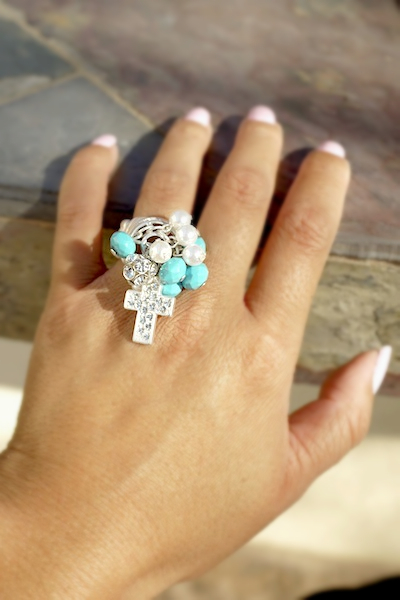 Cross Cluster Stretch Ring - More Colors - Click Image to Close