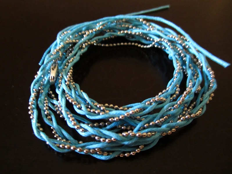 Fio String Weave Bead Chain Wrap Bracelet or Necklace