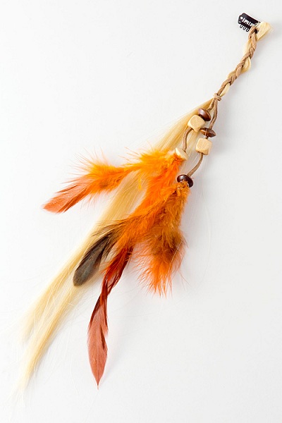 Tribal Feather Hair Clip In - More Colors - Click Image to Close