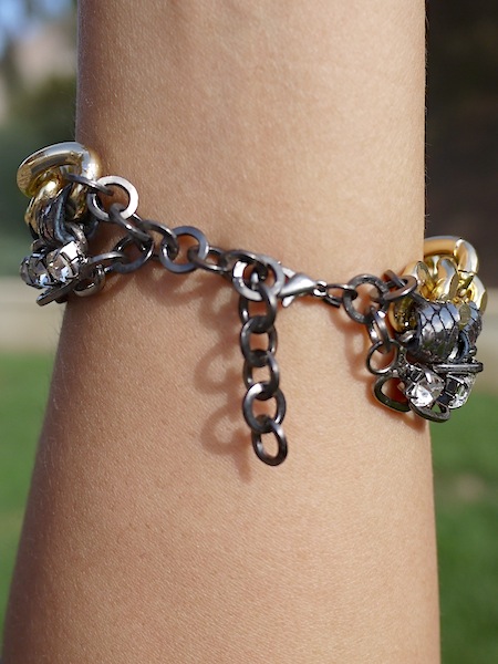 Thai Mixed Metal and Leather Bracelet - Click Image to Close