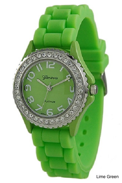 Geneva Brights Silicone Watch - More Colors - Click Image to Close