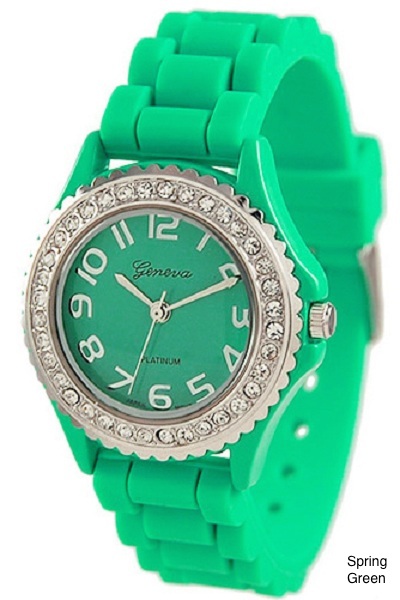 Geneva Brights Silicone Watch - More Colors - Click Image to Close