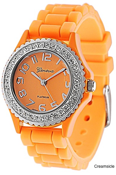 Geneva Brights Silicone Watch - More Colors - Click Image to Close