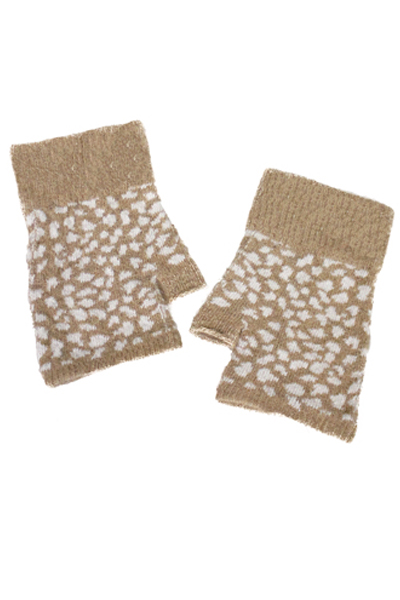 Animal Print Fingerless Gloves - More Colors - Click Image to Close