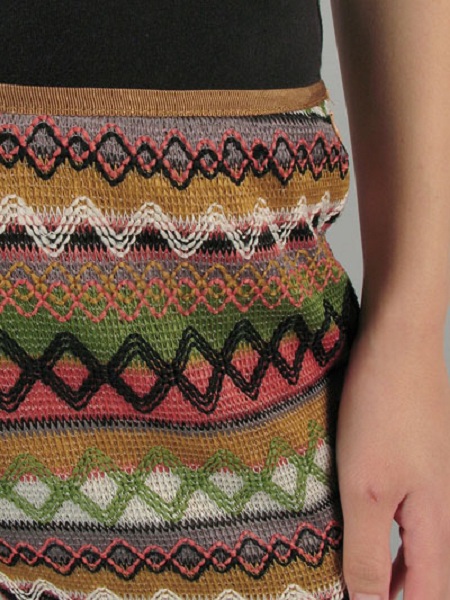 Avery Low Rise Embroidered Knit Shorts - Click Image to Close