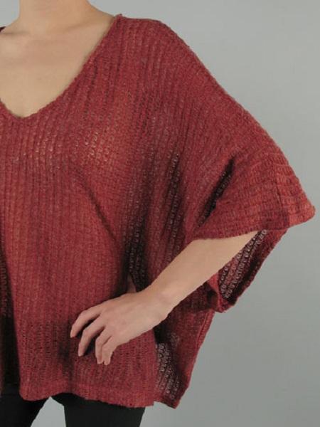 Vivienne V Neck Poncho - More Colors - Click Image to Close