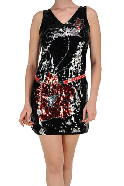 Rose Sequin Dress - Click Image to Close