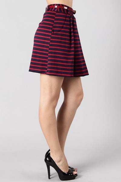 Prep Princess Stripe Skirt - Click Image to Close