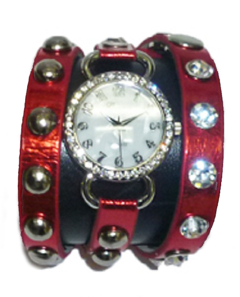 Geneva Wrap Around Watch - Metallic Design