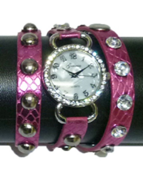 Geneva Wrap Around Watch - Metallic Design