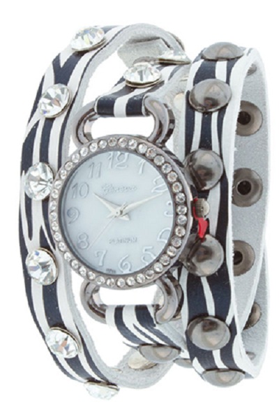 Geneva Wrap Around Watch - Wild Design - Click Image to Close