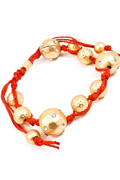 Trikaya 3 Bodies Shamballa Bracelet - Gold - More Colors