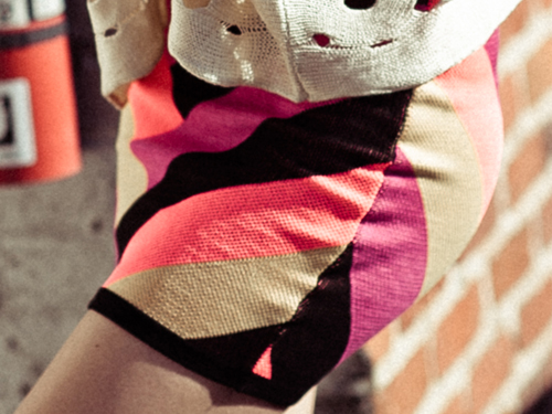 V Strip Multicolor Skirt