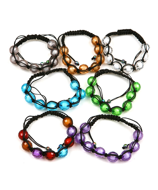 Nirvana Clear Bead Shamballa Bracelet - More Colors - Click Image to Close