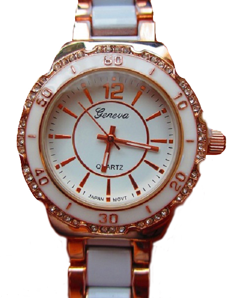 Geneva Marine Watch - Rose Gold and White