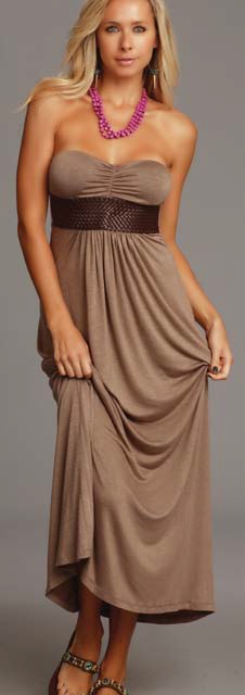 Lucy Love Malia Maxi Dress - Pebble - Click Image to Close