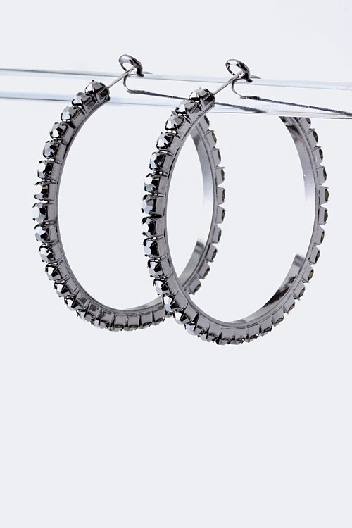 Arco Crystal Hoop Earrings - More Colors