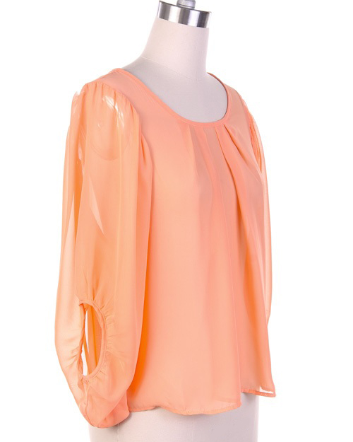 Julianne Sheer Chiffon Top - More Colors - Click Image to Close