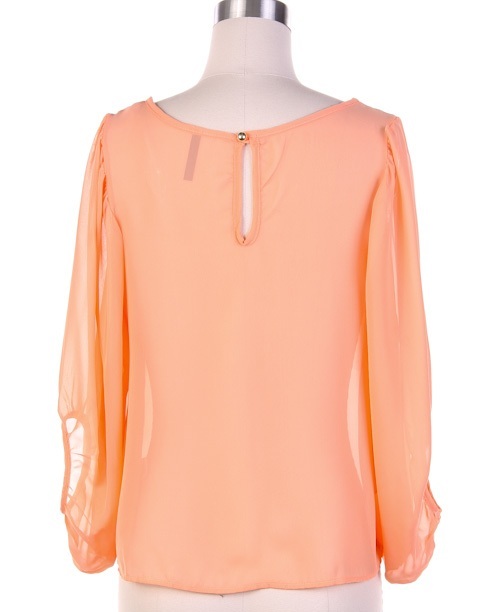 Julianne Sheer Chiffon Top - More Colors - Click Image to Close