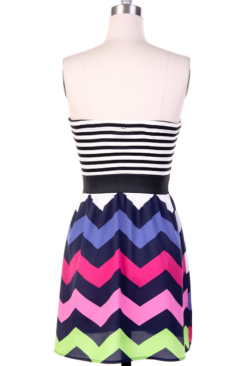 Ziggy Pop Chevron Print Dress