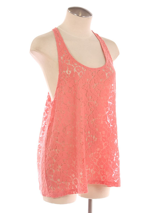 Life's a Peach Lace Racerback Top