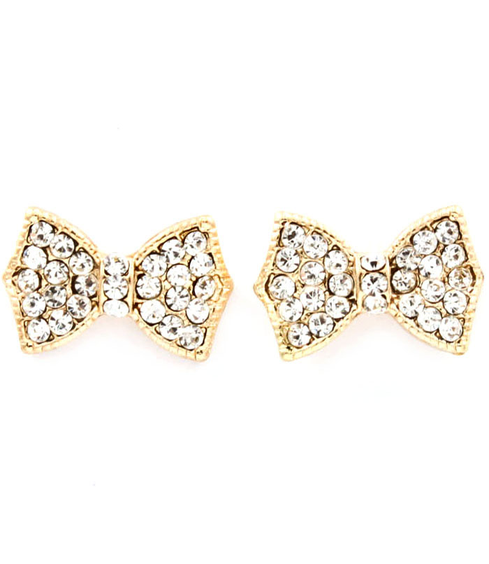 Bow Tie Post Earrings - Click Image to Close