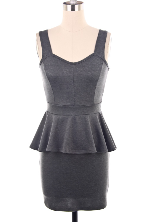 Taylor Sleeveless Peplum Mini Dress - Click Image to Close