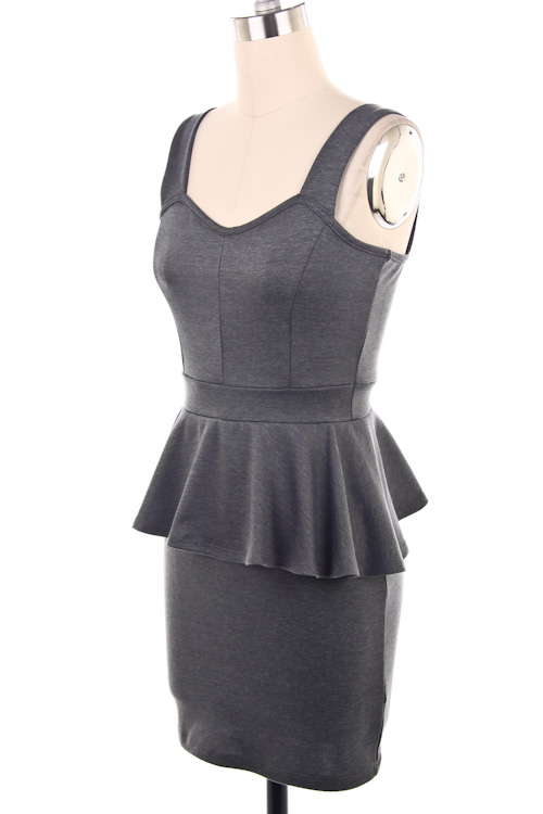 Taylor Sleeveless Peplum Mini Dress - Click Image to Close