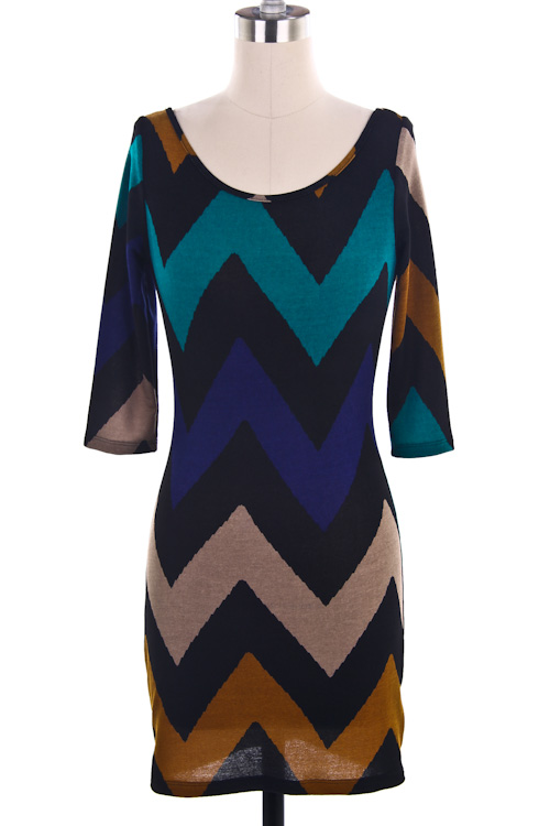 Monroe Chevron Print Dress