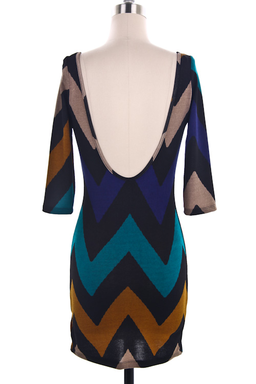 Monroe Chevron Print Dress