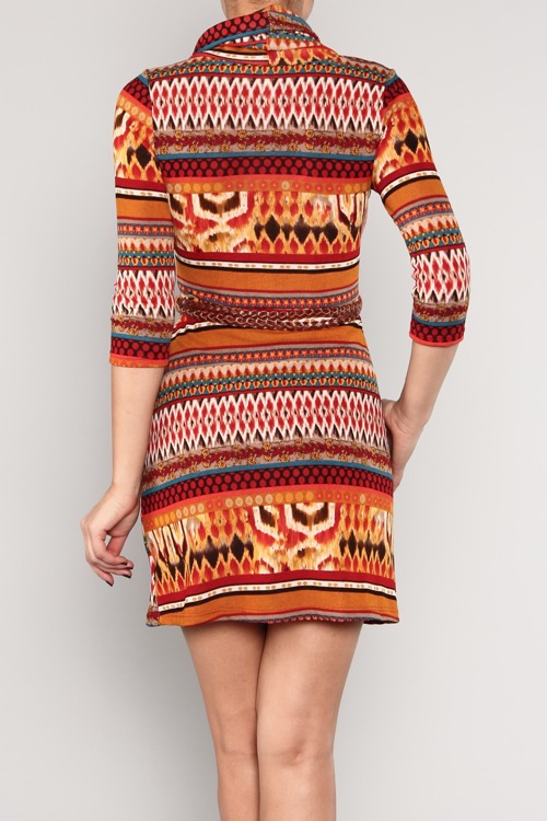 Zoe Tribal Knit Dress - Click Image to Close