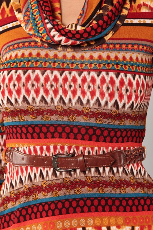 Zoe Tribal Knit Dress - Click Image to Close