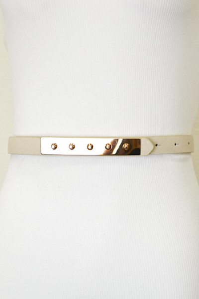 Studded Gold Plate Belt - More Colors - Click Image to Close