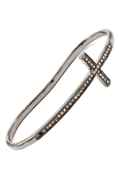 Cross Bangle Hand Bracelet