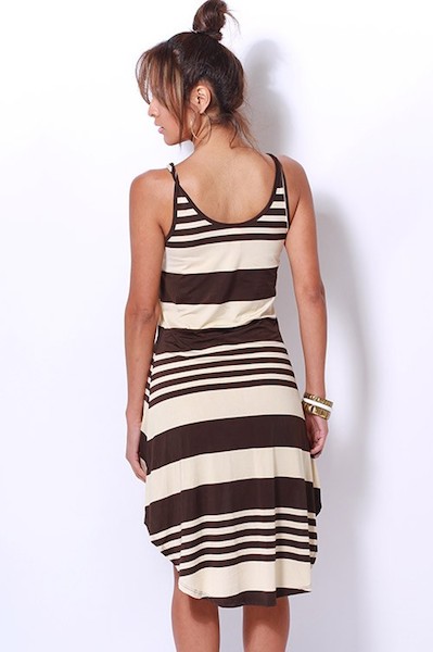 Sarah Hi Lo Striped Dress - Click Image to Close