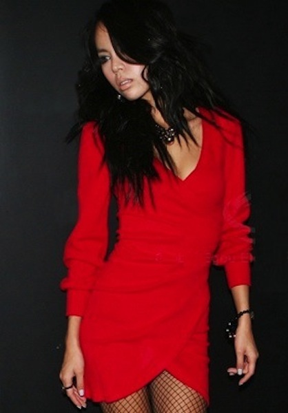 Ranu Red Hot Mini Dress - Click Image to Close
