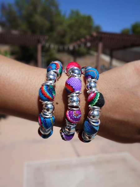 Peruvian Fabric Beads Bracelet - More Colors - Click Image to Close