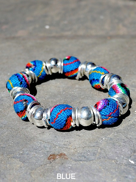 Peruvian Fabric Beads Bracelet - More Colors