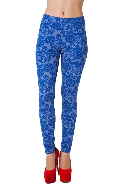 Blue Ivy Jacquard Leggings - Click Image to Close