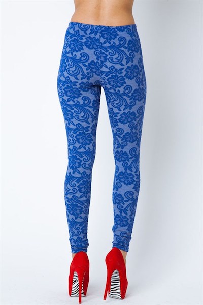 Blue Ivy Jacquard Leggings - Click Image to Close