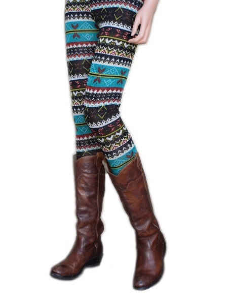 Ingrid Snowflake Leggings - Brown : Ava Adorn: Apparel and Accessories