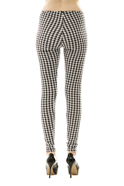 Houndstooth Printed Leggings - Click Image to Close